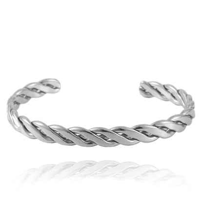 925 Sterling Silver Bracelet Plated Cuff Bangle Bracelet Fashionable Multi-layer Cross Wire Bangle Bracelet Open Adjustable Wide Cuff Bracelet for Teen Girls Fashion Jewelry - color: W-silver23