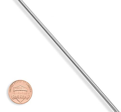 Miabella Italian 925 Sterling Silver Round Snake Chain Necklace Women Men | 1.5mm, 2mm, 2.5mm, Fine Jewelry, Made in Italy - size: Length 18 Inches, style: 2.5mm
