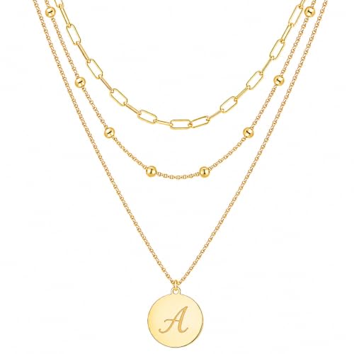 KSF Gold Lariat Necklace for Women Y Shaped Layered CZ Drop Chain | Y shaped necklace; Layered CZ detail; Long lariat style; Gift for her - color: Gold-Letter A