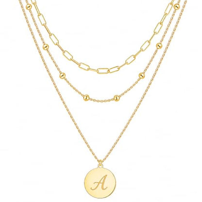 KSF Gold Lariat Necklace for Women Y Shaped Layered CZ Drop Chain | Y shaped necklace; Layered CZ detail; Long lariat style; Gift for her - color: Gold-Letter A
