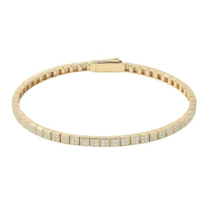 Tennis Bracelet for Women, Cubic Zirconia, Gold or Rhodium, 1.5-3mm | 18K Gold-Plated or Rhodium-Plated Brass, Cubic Zirconia, 1.5-3mm Widths, 6.5-7.5 in, Fade-Resistant, Jewelry Gift Box Ready - color: 1.5MM | Gold-plated | 7.5 in