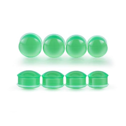 Precise Dimensions Set Color Acrylic O-Ring Ear Plugs Tunnels Gauges Stretcher Piercings Kit - color: Green, size: 19-22mm