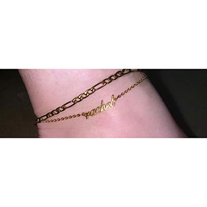 Ankle Bracelet for Women Personalized Name Anklet 18K Gold Plated Custom Dainty Anklet Bracelet Beach Jewelry for Girlfriend - color: Style 08