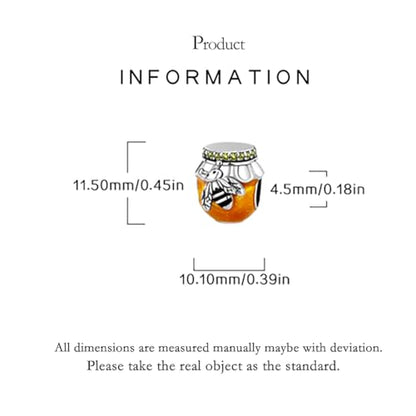 LNQOBU 925 Sterling Silver Charms for Bracelets Necklaces,5A Cubic Zirconias Evil Eye Dangle Beads Charms Jewelry Gift for Women (With one Spacer Beads Charms) - style: Can of bees