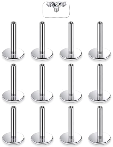 F136 Titanium 20/18/16G Threaded/Threadless Flat Earring Back Converter Kit Nose Lip Rings Medusa Labret Flatback Posts Cartilage Helix Conch Tragus Stud Piercing Jewelry Bar for Women Men - color: Internally Threaded, size: 18g, 7mm
