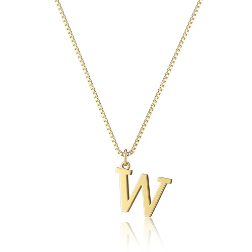 Foxgirl Gold Initial Necklaces for Women, Dainty Gold Letter Necklace Tiny A-Z Pendant Choker Necklace Trendy Cute Personalized Monogram Name Necklace Gold Jewelry Necklace for Women Gift | Tiny Letter Pendant on a Dainty Choker Chain, Personalized Everyd