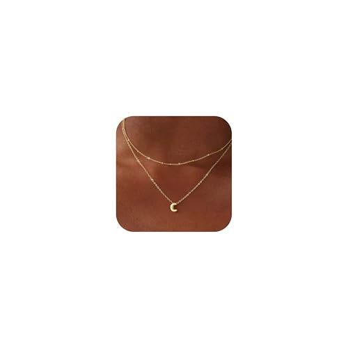 Thaivor Initial Necklaces for Women 14K Gold Plated Bubble Letter Necklace Layered Dainty Cute Choker Pendant Stack Jewelry Fashion Accessories Teen Trendy Gift - color: Gold, style: C