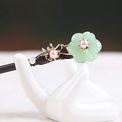 Wooden Hair Pins 7.08" Chinese Hair Sticks For Long Hair Buns (D) - color: D
