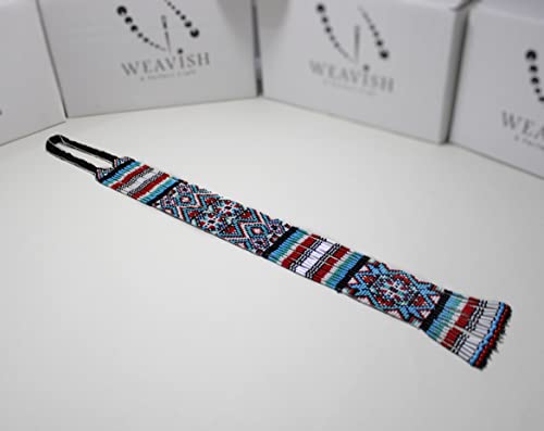 Long Beaded Necklace – Boho Native Handmade Seed Bead Tassel Necklace, Bohemian Large Statement Beaded Necklace for Women and s - color: PATTERN 17