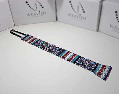 Long Beaded Necklace – Boho Native Handmade Seed Bead Tassel Necklace, Bohemian Large Statement Beaded Necklace for Women and s - color: PATTERN 17