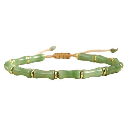 7 Chakra Bracelet Bohemian Handmade Leather Wrap Healing Protection Natural Stone Yoga Beaded Bracelets Boho Friendship Jewelry - color: Green
