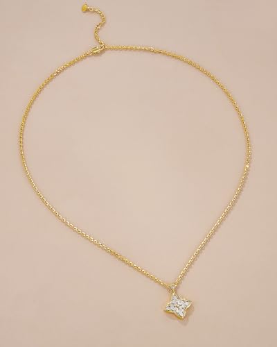 SNGIA 18K Gold Plated Stackable Adjustable Curved Horizontal Bar with CZ Pendant Necklace For Women by SNGIA, Dainty Drop Layered Trendy Birthstone Gemstone Charm Statement Jewelry Gifts, Bohemian Vintage Handmade Unique Cute Thin Skinny Dainty Chain Bead