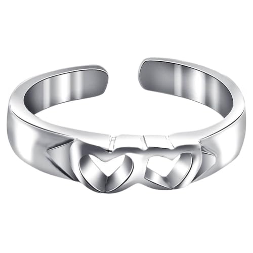 Gem Avenue 925 Sterling Silver Toe Rings Collections – Beach, Celtic, Heart, Dolphin, Flower & More Designs for Women – Elegant Adjustable Summer Jewelry - style: Style 11
