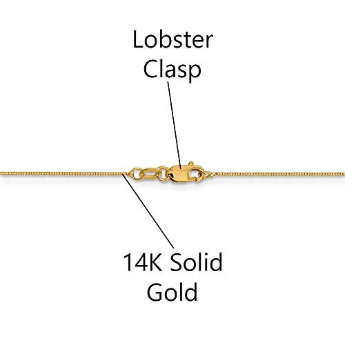 Savlano 14K Solid Gold Italian Chain Figaro, Rope, Mariner, Box, Cuban 14 Karat Anklet for Women Comes With Gift Box - Made in Italy - style: Box 0.5mm