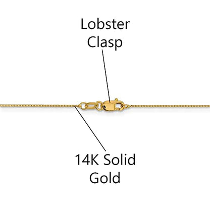Savlano 14K Solid Gold Italian Chain Figaro, Rope, Mariner, Box, Cuban 14 Karat Anklet for Women Comes With Gift Box - Made in Italy - style: Box 0.5mm