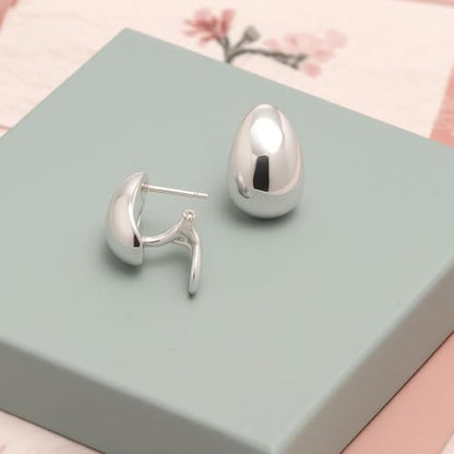 LeCalla 925 Sterling Silver Stud Earrings for Women | Pierced Omega Back Earring | Omega Earrings Jewelry Gift for Her, Wife | Daily Wear & Special Occasion Earring - color: Omega Back 03