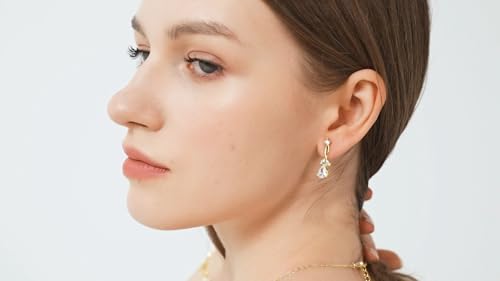 GZWHD Wedding Jewelry Sets for Bride Bridesmaid Women Cubic Zirconia Necklace Earrings Bracelet Set Gift for Mother Friend Wife Daughter Sister Party Prom Jewelry - color: Gold-White