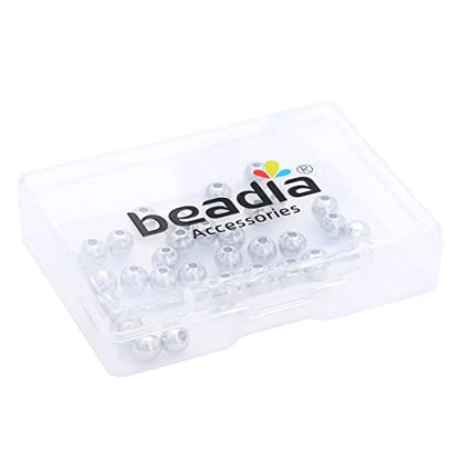 Platinum Plated Round Spacer Beads 6mm 30pcs for Jewelry Making Findings Non Tarnish - color: Platinum, size: 6mm
