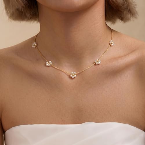 Tewiky Layered Necklaces for Women 14k Gold Plated Chain Necklace Set | Chunky Herringbone/Snake/Rope/Box/Cuban Link Chain for Women, Layering Stack Choker Necklace, Dainty Jewelry Set Non Tarnish - color: Gold--style M