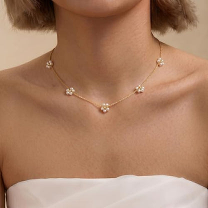 Tewiky Layered Necklaces for Women 14k Gold Plated Chain Necklace Set | Chunky Herringbone/Snake/Rope/Box/Cuban Link Chain for Women, Layering Stack Choker Necklace, Dainty Jewelry Set Non Tarnish - color: Gold--style M