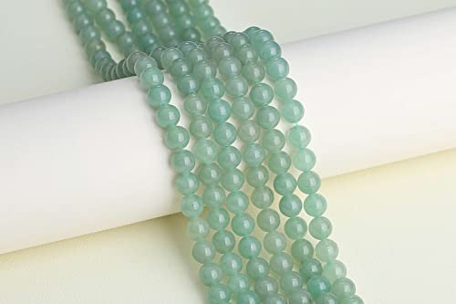 LAIDANLA Green Aventurine 6mm Natural Stone Beads Round Loose Gemstone for DIY Bracelet Necklace Earrings Jewelry Making Polishing Genuine Real Beading 96PCS 2 Strand 32" - color: H-Green Aventurine, size: 6mm