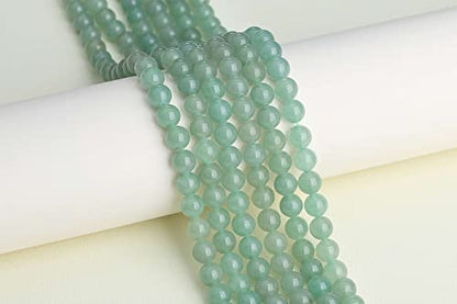 LAIDANLA Green Aventurine 6mm Natural Stone Beads Round Loose Gemstone for DIY Bracelet Necklace Earrings Jewelry Making Polishing Genuine Real Beading 96PCS 2 Strand 32" - color: H-Green Aventurine, size: 6mm