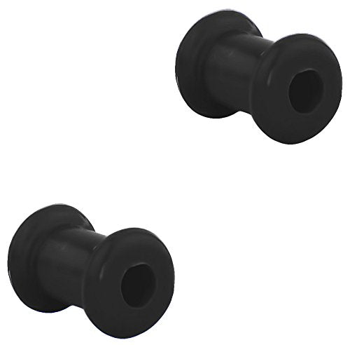 Forbidden Body Jewelry Set of 4G Ultra Soft Comfort Fit Silicone Ear Gauges, 4 Gauge 5mm Flat Double Flared Tunnel Plug Earrings - style: 5mm (4G) Black