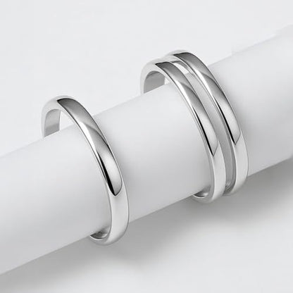LeCalla 925 Sterling Silver Minimalist Toe Rings Set Simple Open Adjustable Toe-Rings for Women - color: 01. Duo (2 PCS)