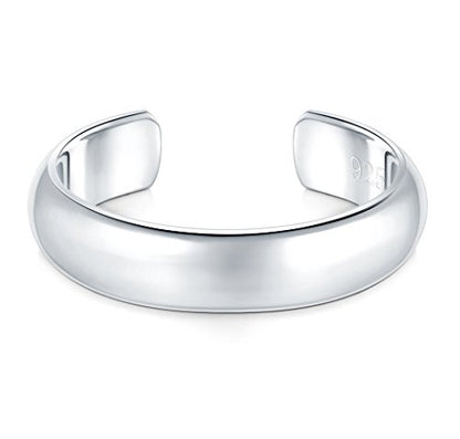 BORUO Toe Rings - 925 Sterling Silver Band Ring - Waterproof 14K Gold Plated Toe Rings - Sterling Silver Rings for Women, 2 mm, 3mm, 4mm - color: 925 Sterling Silver 4mm Toe Ring