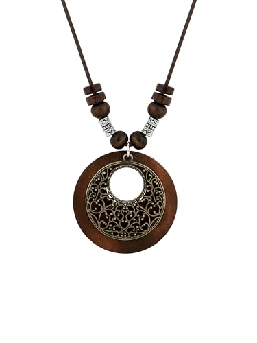 MINACHI Vintage Statement Necklaces for Women, Long Pendant Necklaces, Boho Jewelry for Women - style: Necklace 08-0003