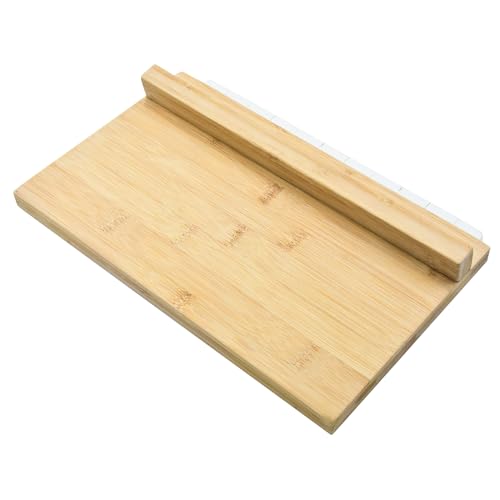 Bamboo Jewelry Display Stand Multiple Earrings Necklace Display Stand Holder Tabletop Display Boards Chains Organizer Holder Jewelry Storage Tray for Show (White, Large) - size: Large-1pc