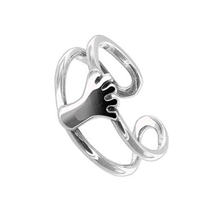 Gem Avenue 925 Sterling Silver Toe Rings Collections – Beach, Celtic, Heart, Dolphin, Flower & More Designs for Women – Elegant Adjustable Summer Jewelry - style: Style 8