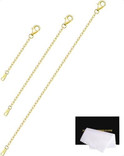 925 Sterling Silver Necklace Extender Gold Necklace Extender Gold Chain Extenders for Necklaces 2", 3", 4" Inches - color: Gold, size: 2 3 4 inch