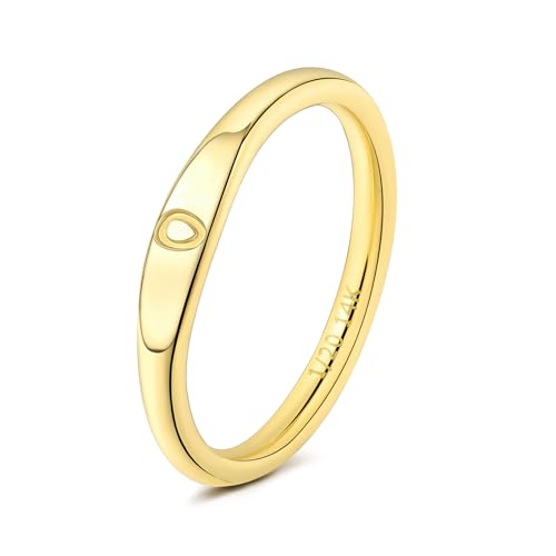 Gold Initial Rings for Women Non Tarnish Thumb Rings for Teen Girls 14K Gold plated for Women - color: O