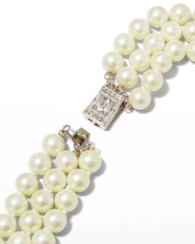 Kenneth Jay Lane Pearl Necklaces Worn By First Ladies - style: Jackie Kennedy (Deco Clasp)