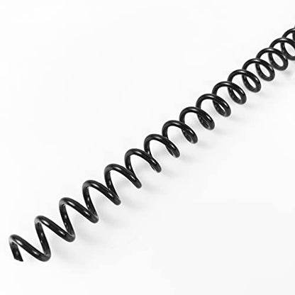 Binditek Plastic Spiral Binding Coils, 6 mm, 4:1 Pitch, Black, 100 Pack | Coil Binding Spines, 1/4", 30 Sheet Capacity, 48 Loops, for Letter-Size Reports, Presentations, School and Office Projects - size: 6mm, style: 100P , Black