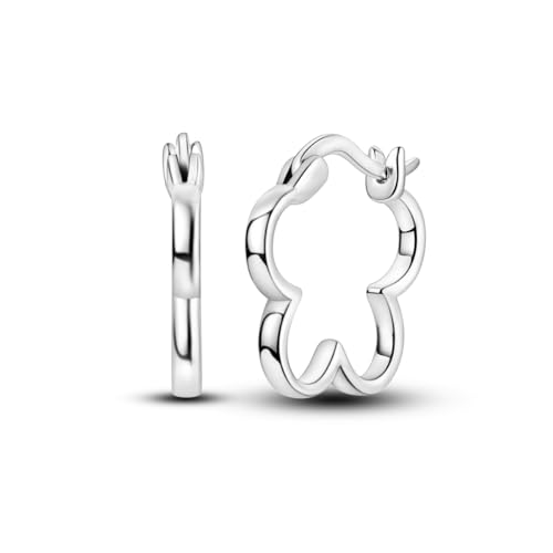NARMO 925 Sterling Silver Earrings for Women Hypoallergenic Hoop Earrings - color: Flower Shaped