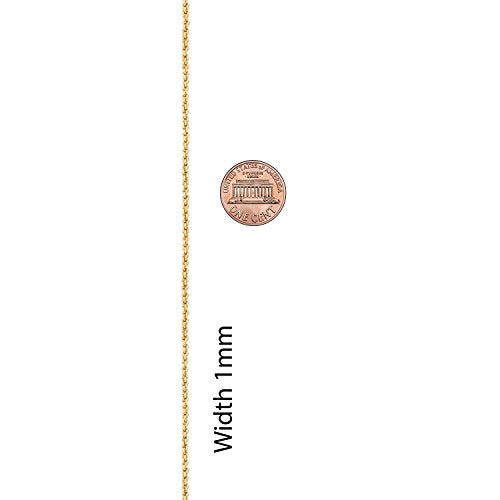 LIFETIME JEWELRY 1mm Rope Chain Bracelet for Women Men Teen 24k Real Gold Plated - color: Gold, size: 6.5 inches