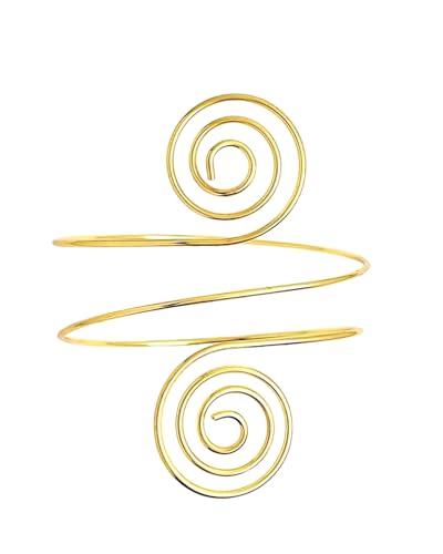 Minimalist Gold Arm Cuff Bracelet Upper Arm Band Cuff Bangle for Women Adjustable Armband Set 6 Pieces - color: 6pc A