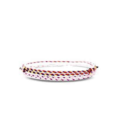 Made by Nami 2 Pcs Wave String Ankle Bracelets for Women Waterproof & Adjustable Thin Braided Anklet Surfer Boho Ankle Bracelet Set of 2 Beach Accessories - color: Light Red Set