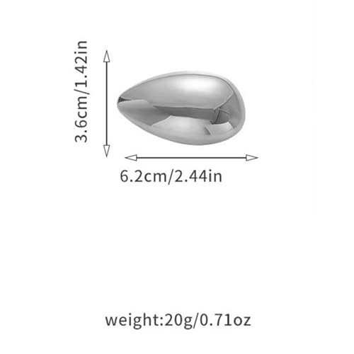 Geometric Teardrop Brooch for Women Gold Silver Statement Metal Brooch Pins Chunky Irregular Round Lapel Pin Coat Sweater Scarves Shawl Brooches Fashion Wedding Party Prom Jewelry - color: silver teardrop
