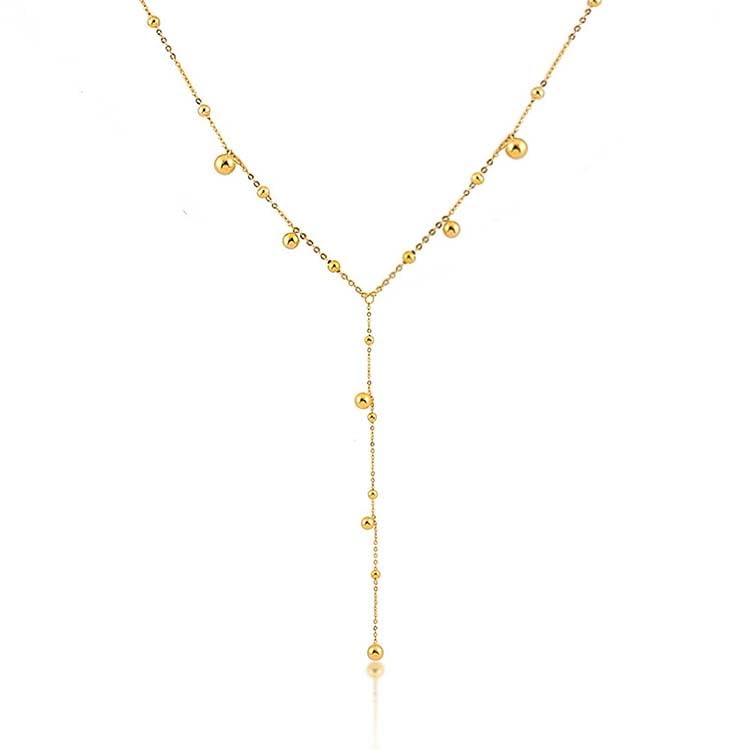 Lariat Gold Necklace for Women, Dainty Long Necklace Gold/Silver Plated Y-Shaped Pendant Necklace, Trendy Drop Necklaces Simple Gold Jewelry Gifts For Women - style: Modern