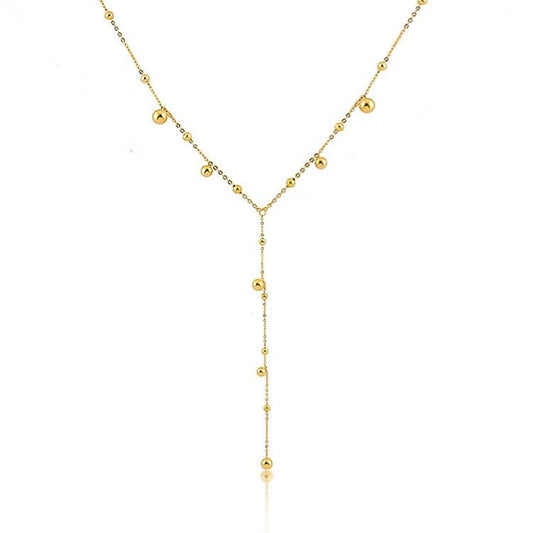 Lariat Gold Necklace for Women, Dainty Long Necklace Gold/Silver Plated Y-Shaped Pendant Necklace, Trendy Drop Necklaces Simple Gold Jewelry Gifts For Women - style: Modern