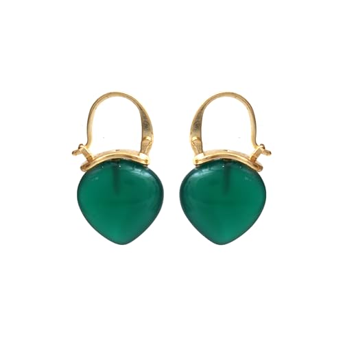 Gempires Handmade Gemstone Dangle Earrings Simple Minimalist Crystal Jewelry Hypoallergenic Gold Plated Uniquie Classic Design Everyday Wear Earrings For Women