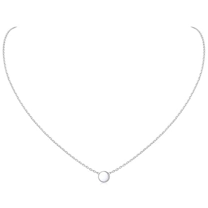 ChicSilver 925 Sterling Silver Cross/Heart/Butterfly/Star/Moon Necklace for Women, Hypoallergenic Dainty Small Silver Pendant Necklaces (with Gift Box) - style: 06.Dot