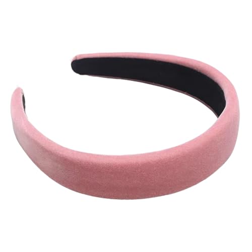 Pink Velvet Padded Headbands for Women Fashion Non slip Comfortable Head Bands for Women (Pink, one size) - color: Pink