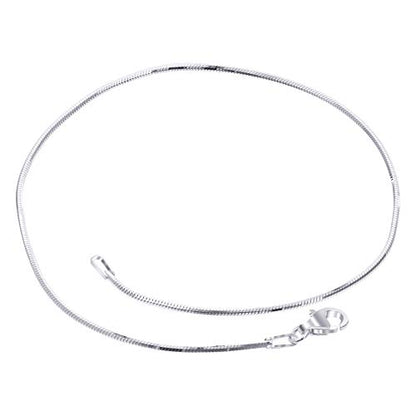 Gem Avenue Italian 925 Sterling Silver Lobster Clasp Snake Foot Chain Anklet Ankle Bracelet - size: 10 Inch