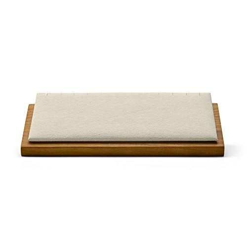 Oirlv Solid Wood Jewelry Display Stand Necklace Pendant Earring Showcase Organizer Triangular Plane Display(Creamy-white) - color: Creamy-white Triangular Jewelry Display Stand