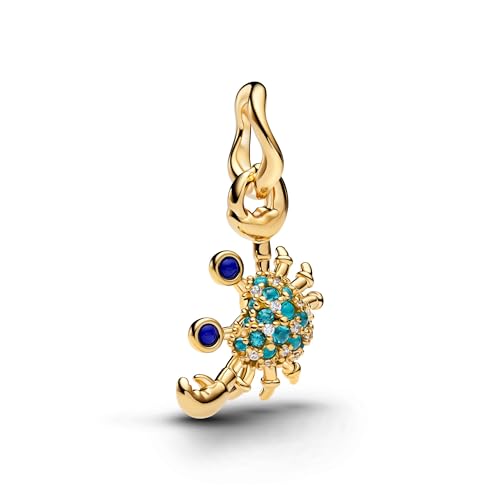 Birthday Fashion Heart Dangle Charm for Bracelets and Necklace Pendant Bead Charms Jewelry Present for Women Family Friends - style: Crab Charm