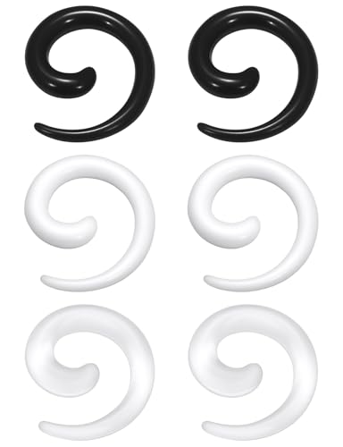 14-00G Ears Gauges Tunnels Plugs for Women Acrylic Spiral Snail Ear Gauge Septum Stretching Kit Earring Expander Stretcher Earrings Piercing Jewelry for Women Men - style: 8G Tapers